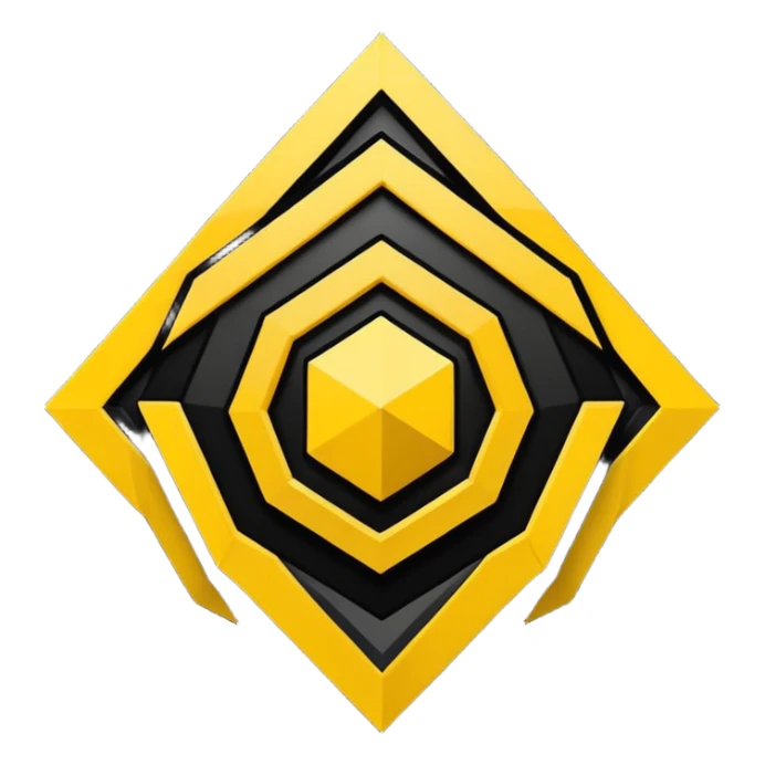 Logo team esport black and yellow sticker
