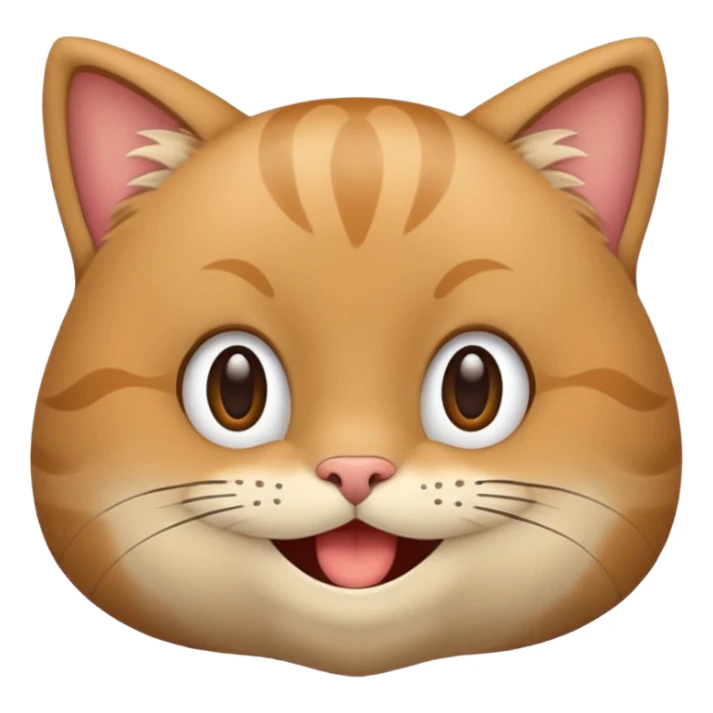 chat de couleur avec un grand sourire sticker