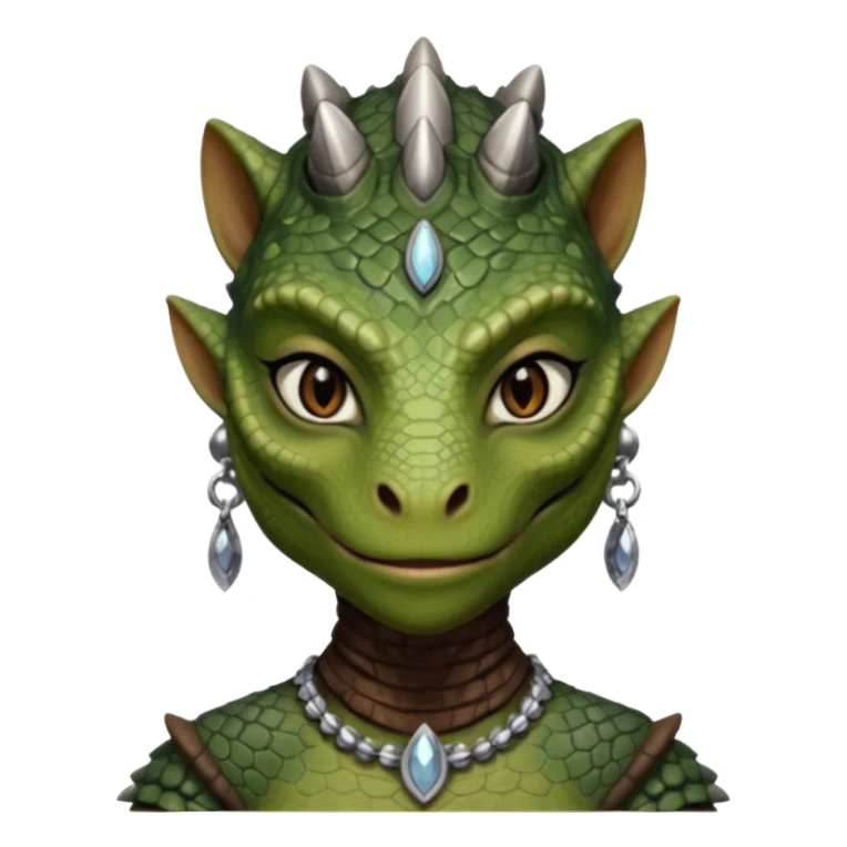 ESO female Argonian with lashes and earrings sticker