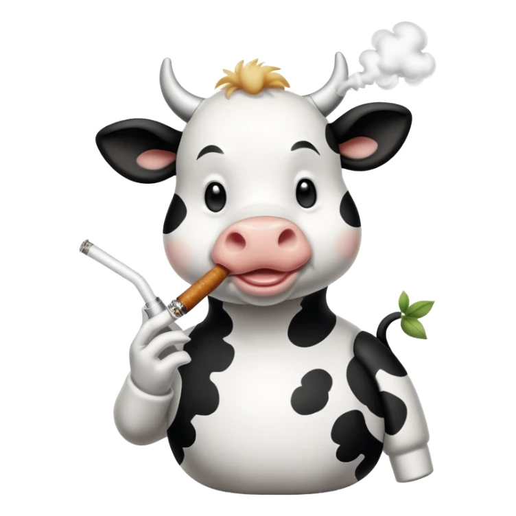 Chick-fil-A cow smoking bong sticker