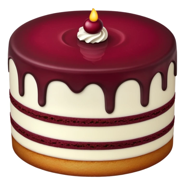 a piece of cake in deep burgundy color sticker