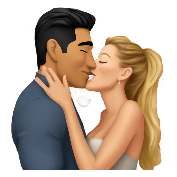 Mario Lopez kissing Blake lively sticker