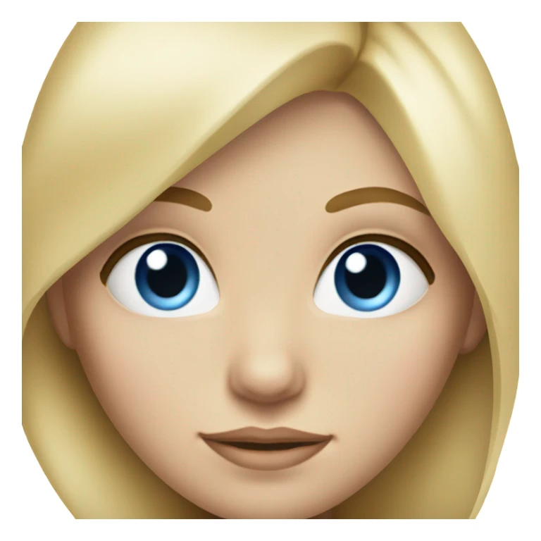 blonde hair girl with blue eyes and long eyelashes sticker