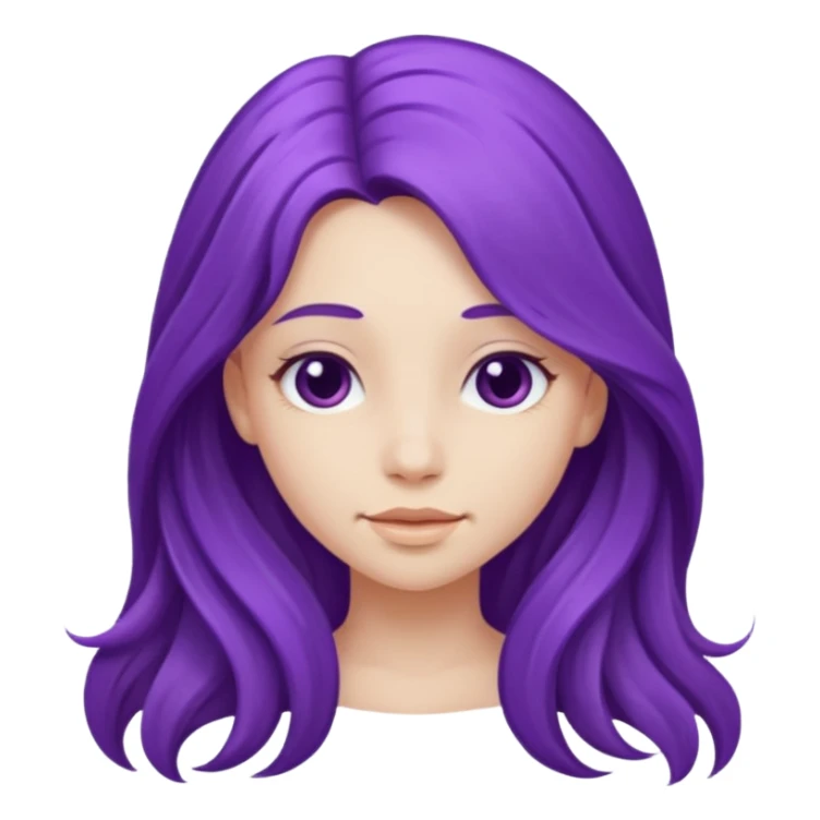 Purple girl sticker