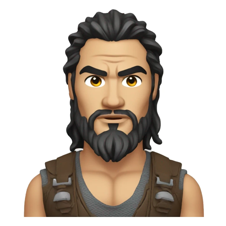 realistic jason momoa wearing vest sticker