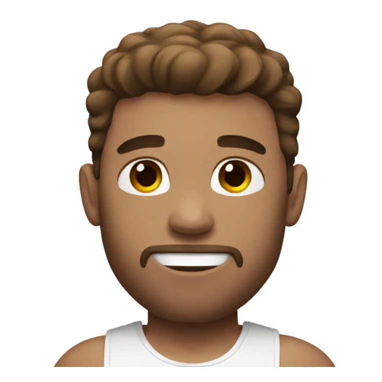 White skin brown hair Guy doing workout  sticker