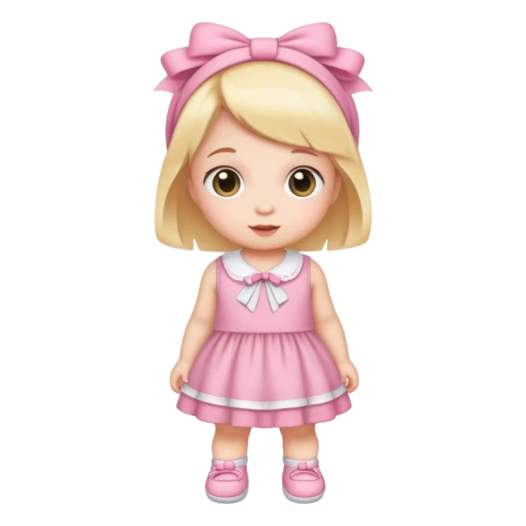 Baby wearing girly clothes sticker