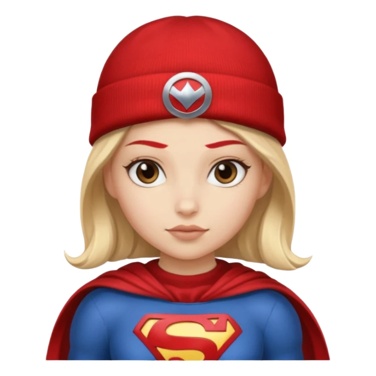 girl superhero with beanie sticker