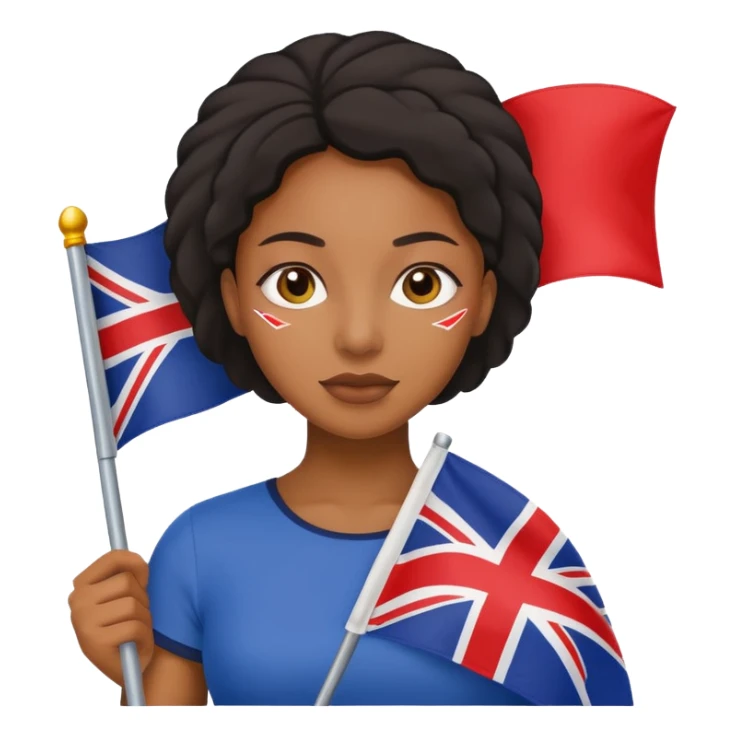 flat Flag holder black woman sticker