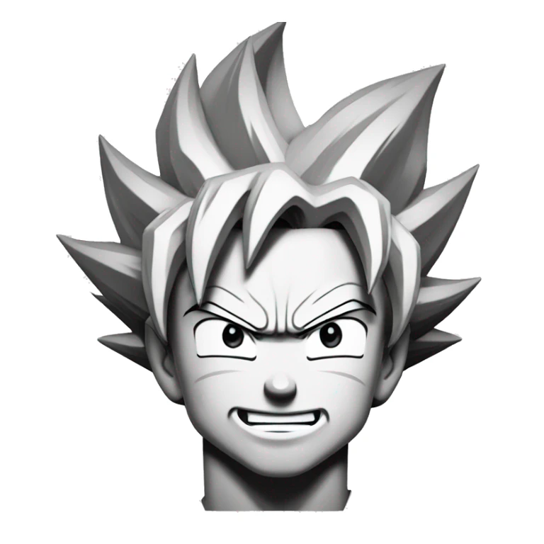 Goku Super Saiyan but add black outline sticker