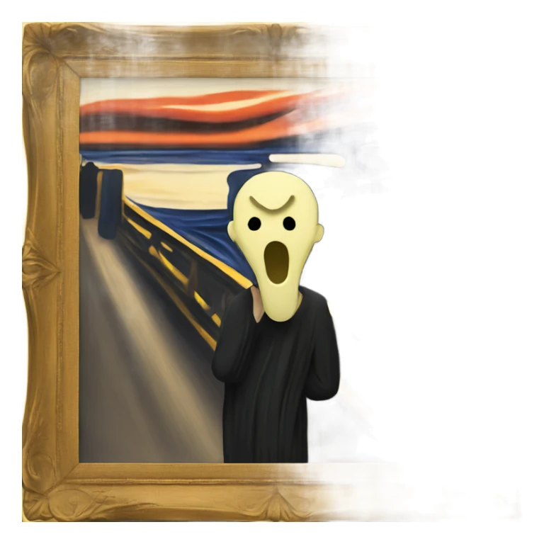 The scream painting sticker