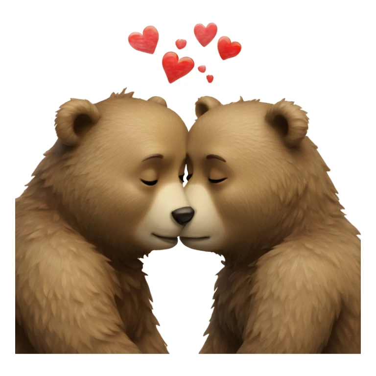Couple of Happy bears kissing sticker