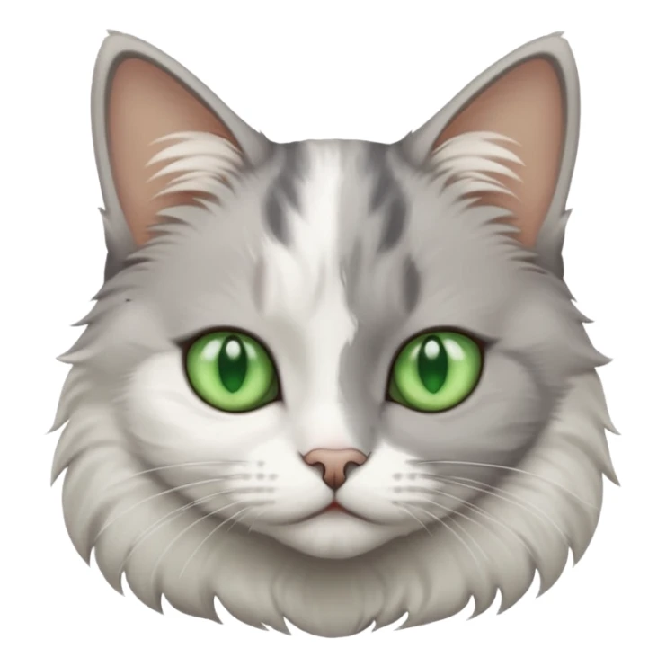 Gatita gris y blanca  sticker