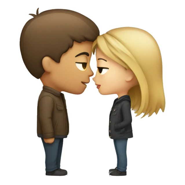 Guy and girl kissing sticker