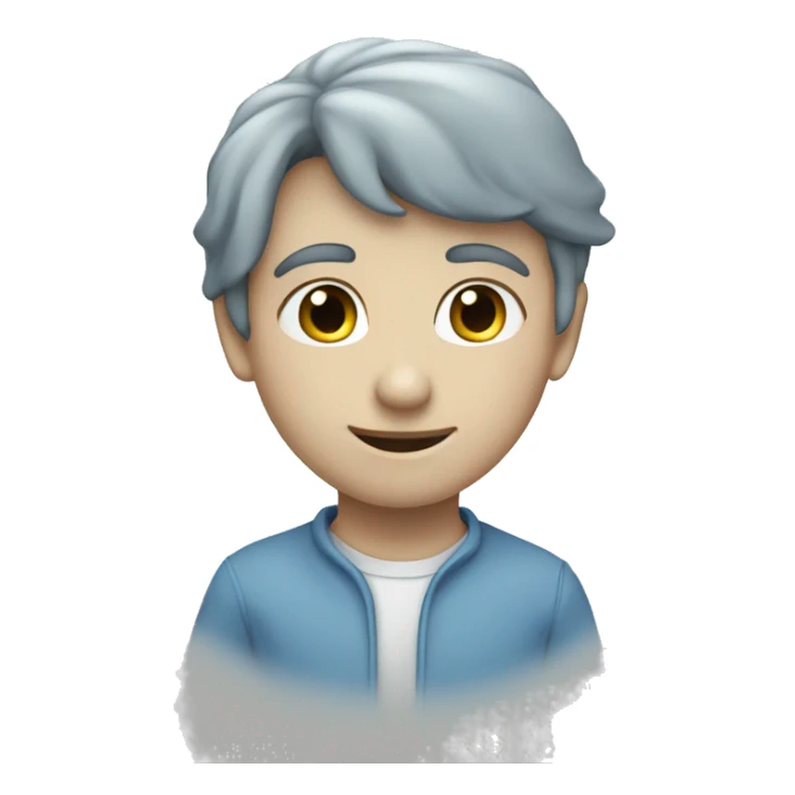 Heart-coloured-pastel-grey-blue-shade sticker