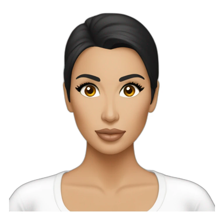 Kim Kardashian with white T-shirt today sticker