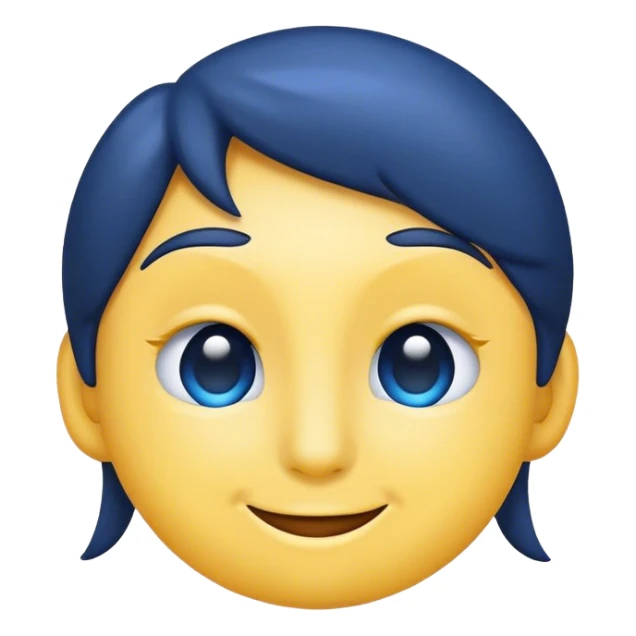 Dark blue wink emoji  sticker