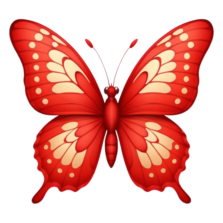 UNA MARIPOSA ROJA, PERO DEBE SER UN ROJO UN PELÍN CLARO. sticker