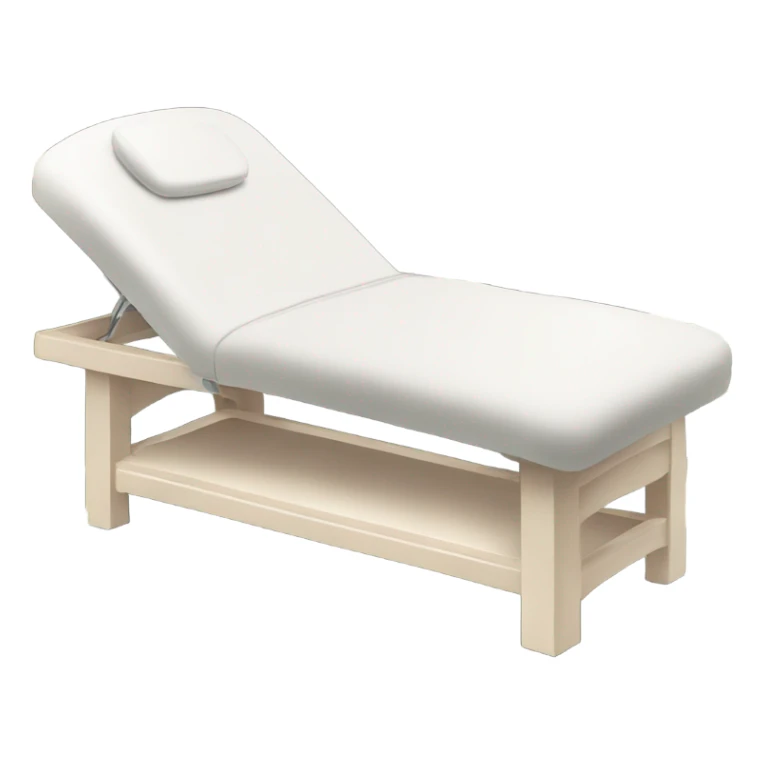 Massage table with stack of cash on top of the table  sticker