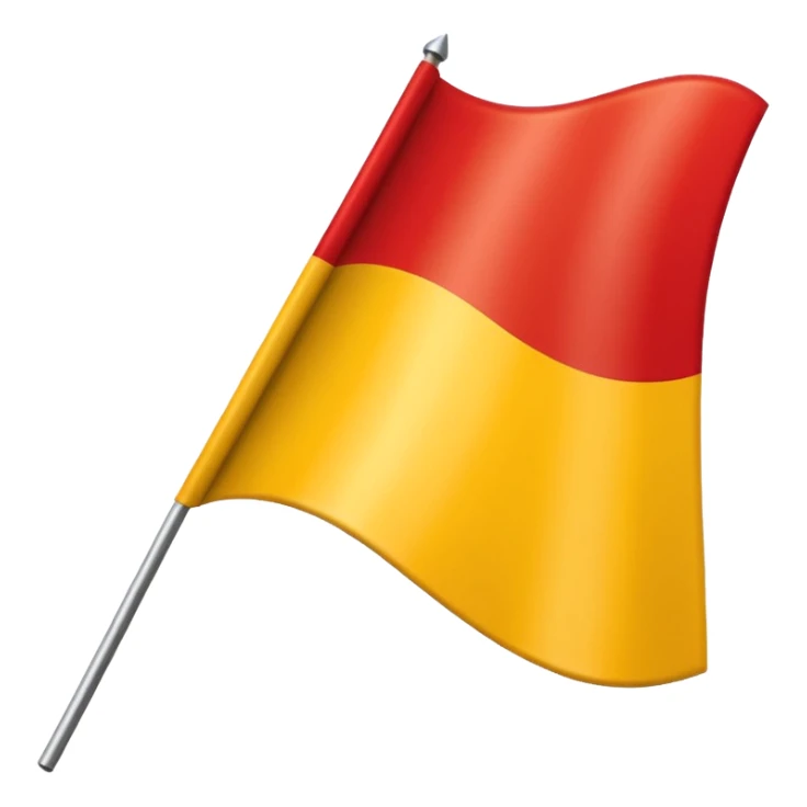 Red, white, and golden yellow vertically sequenced tricolour flag inspired by the flag of Italy sticker