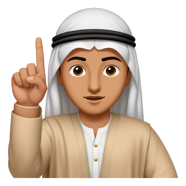 flipping off someone arab style with middle finger coming in instead of up sticker