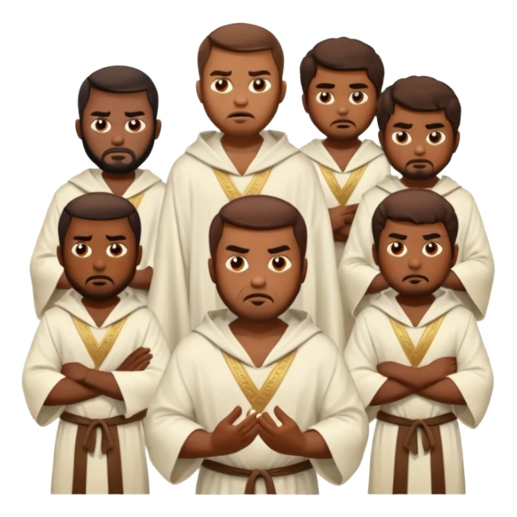10 brothers in bible story with jealous angry faces sticker