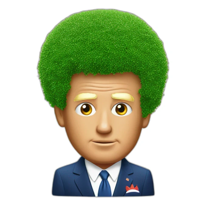 Trump as chia pet sticker