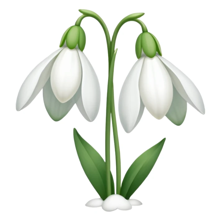 Snowdrop 1 flower sticker