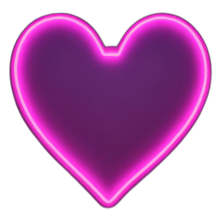 neon sign heart outline sticker