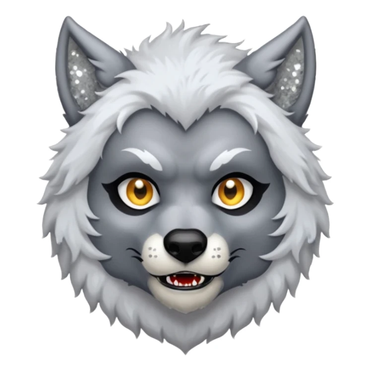 The Werewolf with white sequin outfit sticker