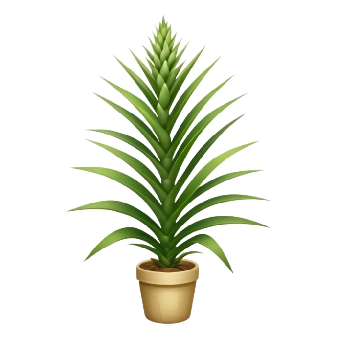 yucca plant with spiky green leaves sticker