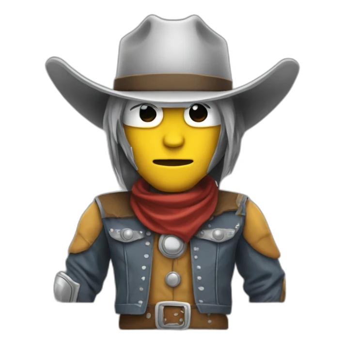 cowboy metalman sticker