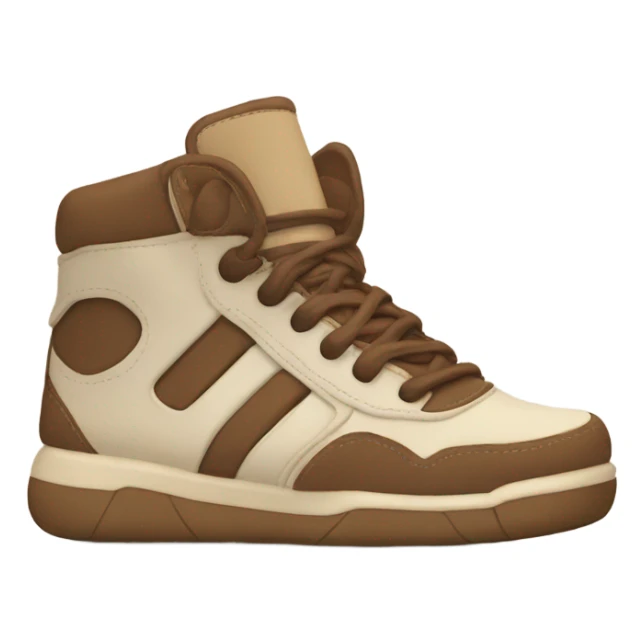brown and beige tennis shoes sticker