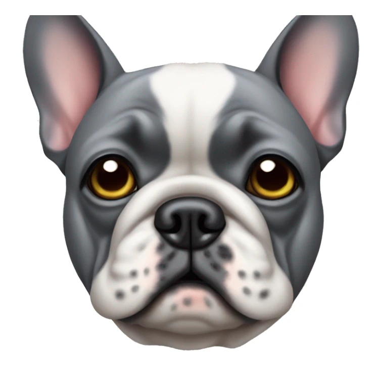 Sad grey french bulldog sticker