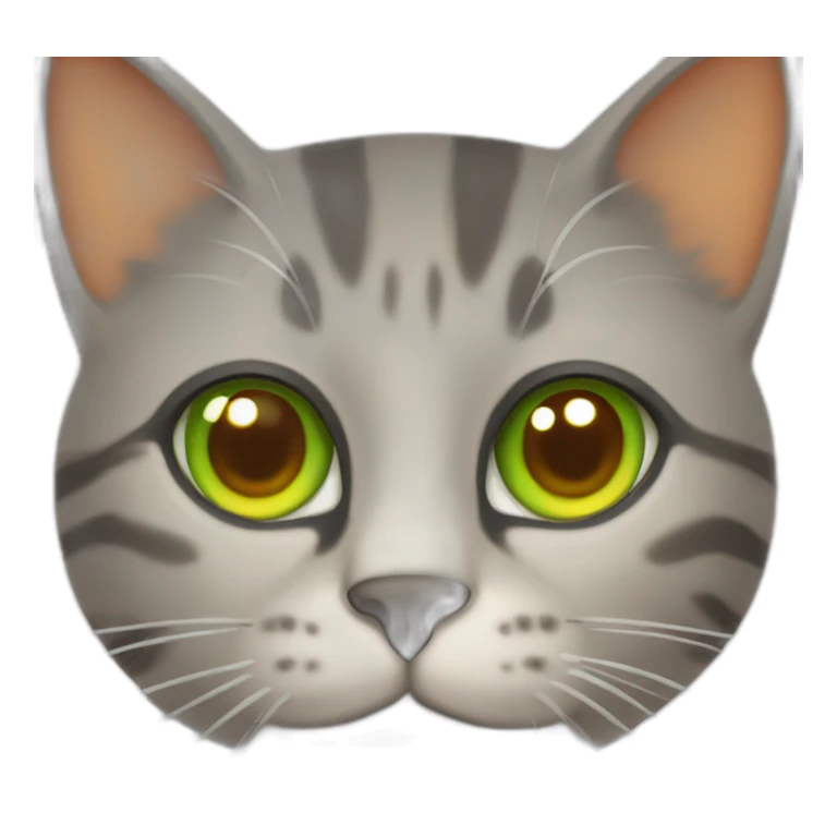 Cat with orange stripes and green eyes sticker