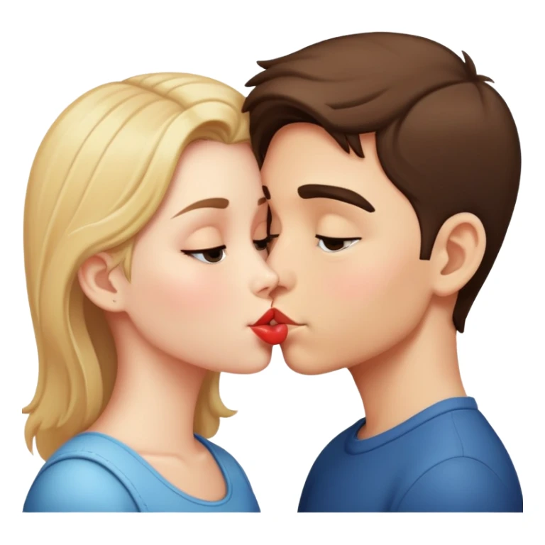 Boy and girl kiss sticker