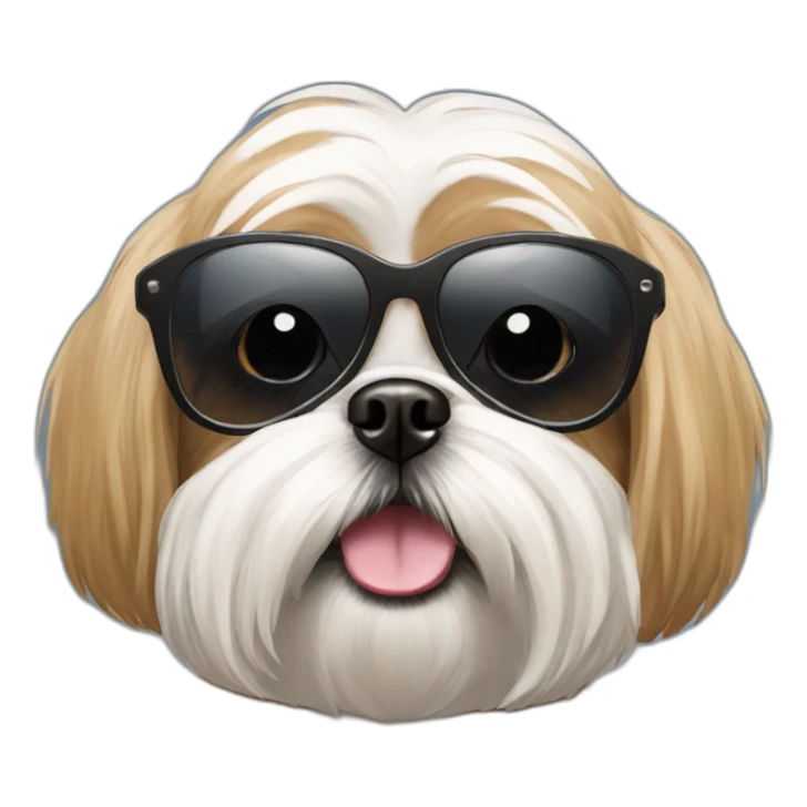 shih tzu wearing sunglasses sticker