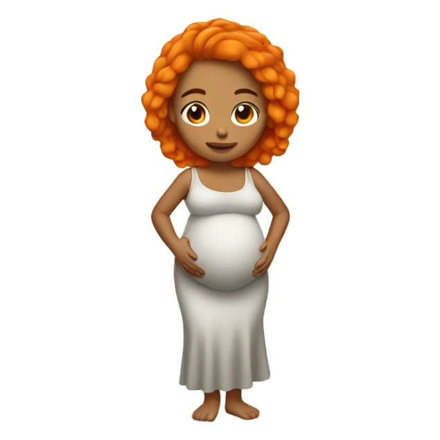 Pregnant Mexican girl with orange hair  sticker