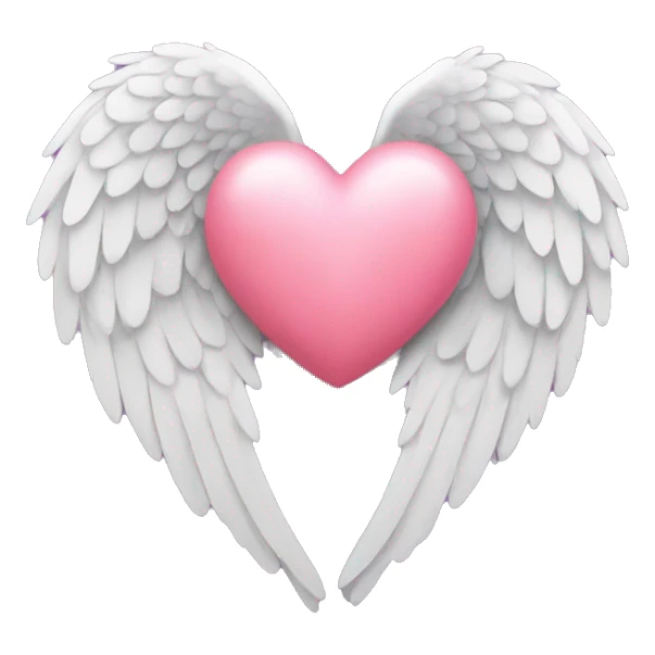 heart with angel wings sticker