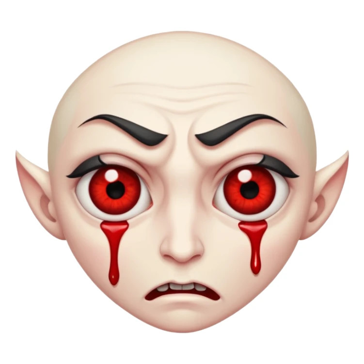 the eyes of a tired vampire who cries blood.    sticker