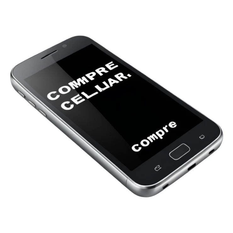 Quero uma desenho de celular e em baixo quero uma frase escrita ass vendendo esse celular em português  sticker