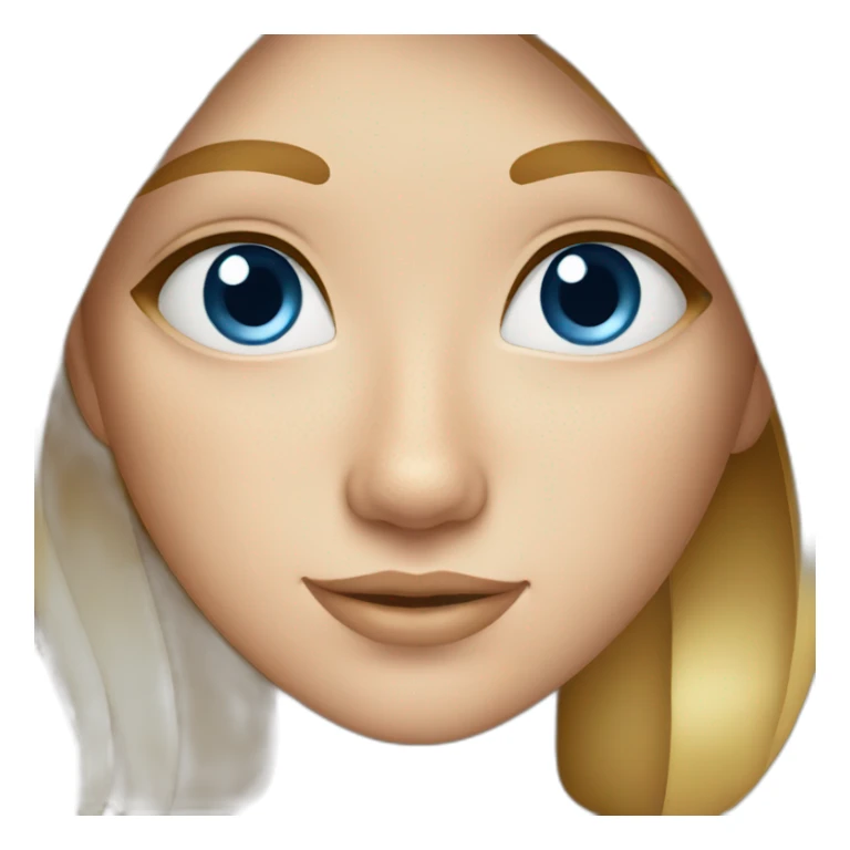 a blonde girl with blue eyes and freckles sticker