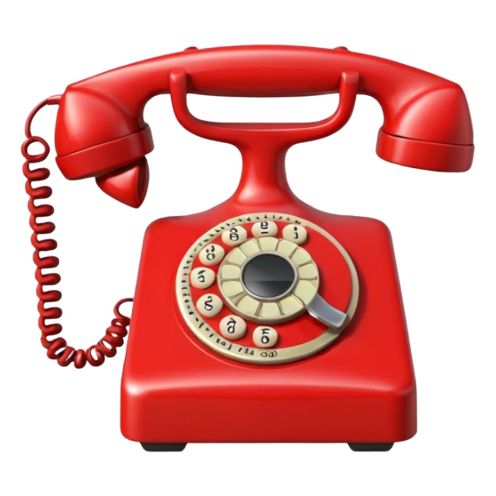 an old red phone emoji sticker