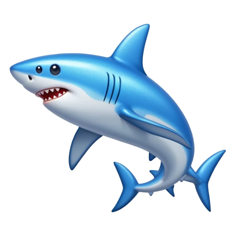 glitter azul-marinho tubarão sticker