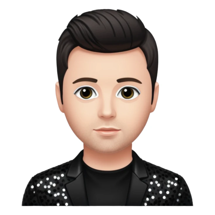 Mark Feehily from Westlife with black sequin outfit sticker