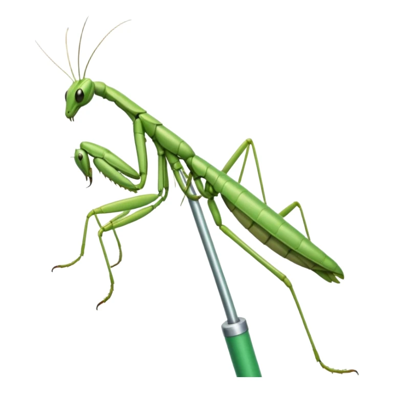 Praying mantis on a strippers pole sticker