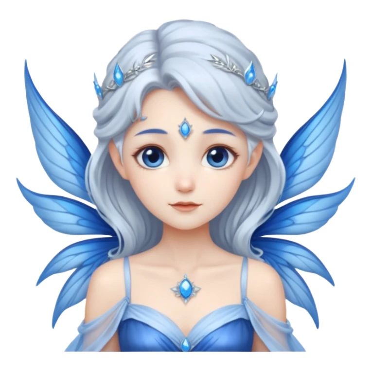 Moon fairy queen – Silver hair, blue wings

























 sticker