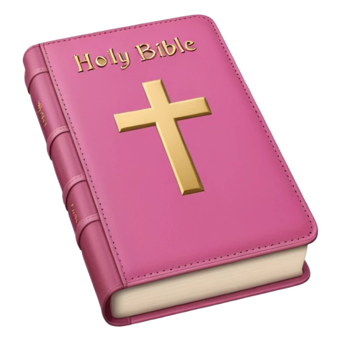 Biblia rosa sin cruz que diga Holy bible sticker