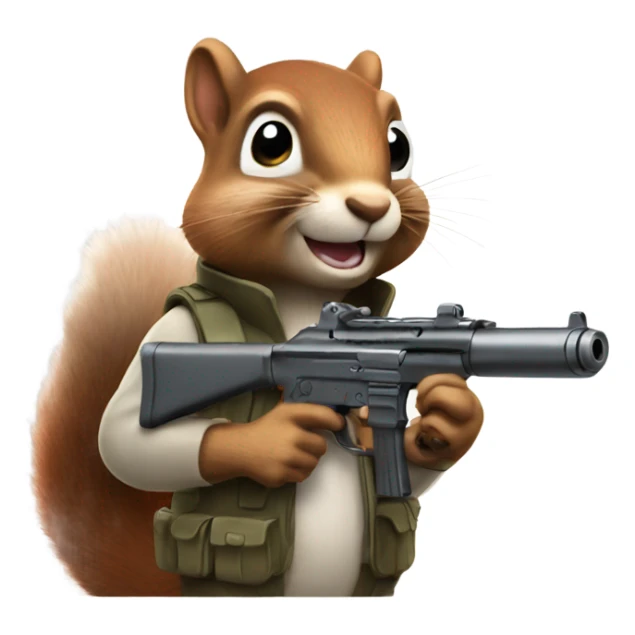 Squirrel with gun sticker