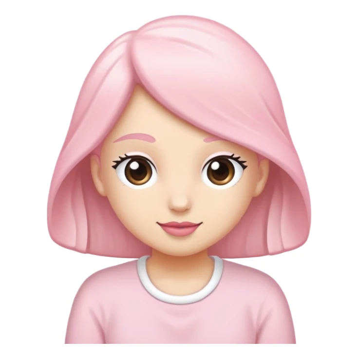 Pembe ve beyaz kalp karışımı sticker